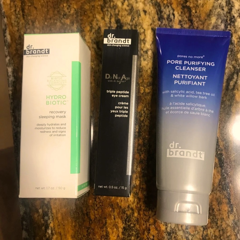 Dr. Brandt skin care set.